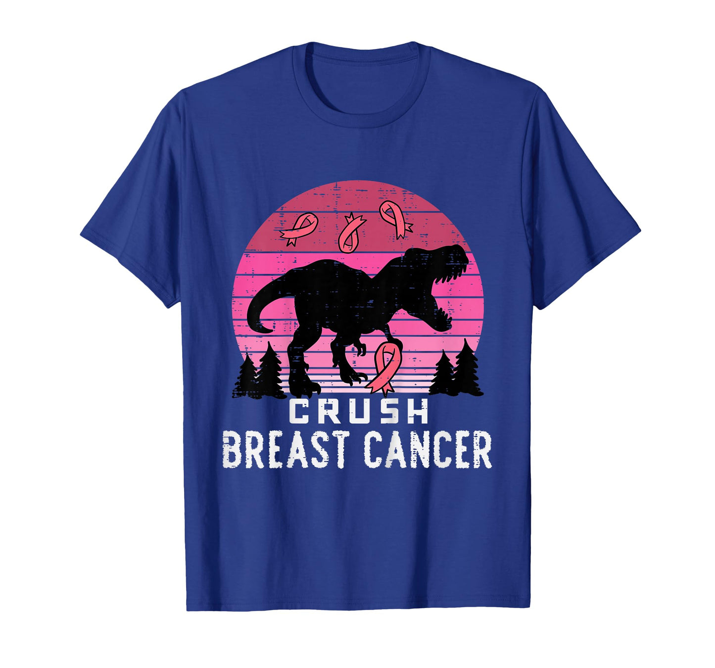 Kids Crush Breast Cancer Pink Trex Dino Awareness Toddler Boys T-Shirt