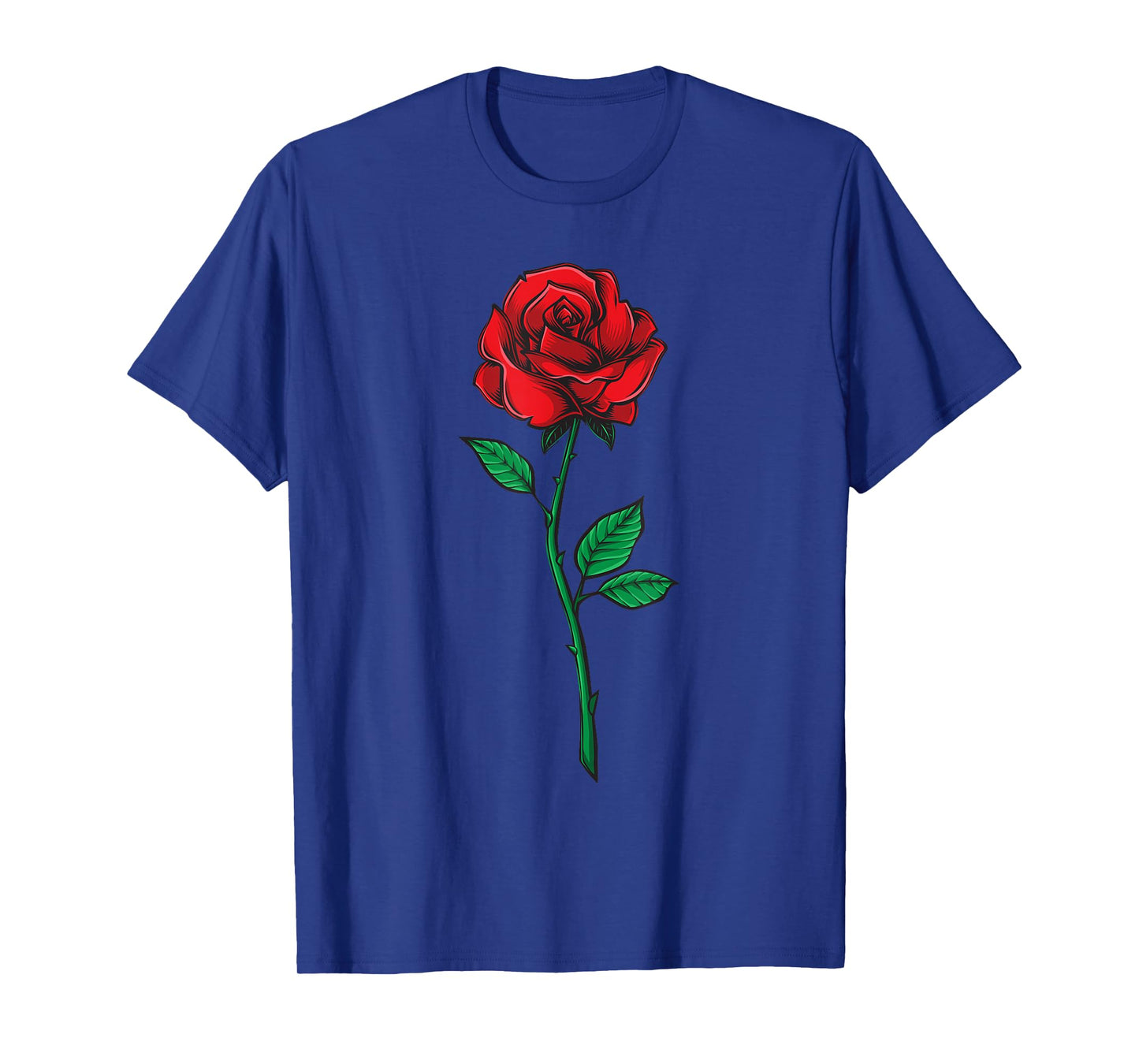 Single Red Rose Pocket Flower Romantic Love Pocket T-Shirt
