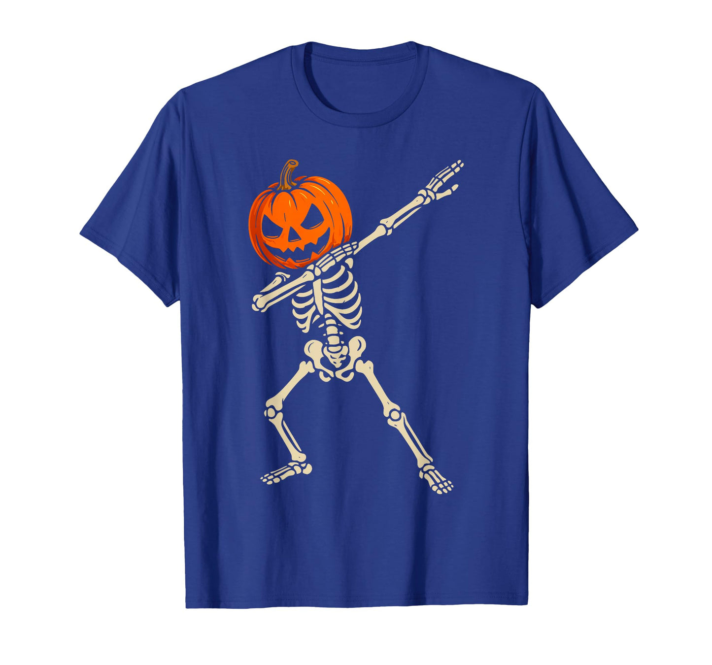 Funny Skeleton Dab Halloween Pumpkin Costume Design T-Shirt