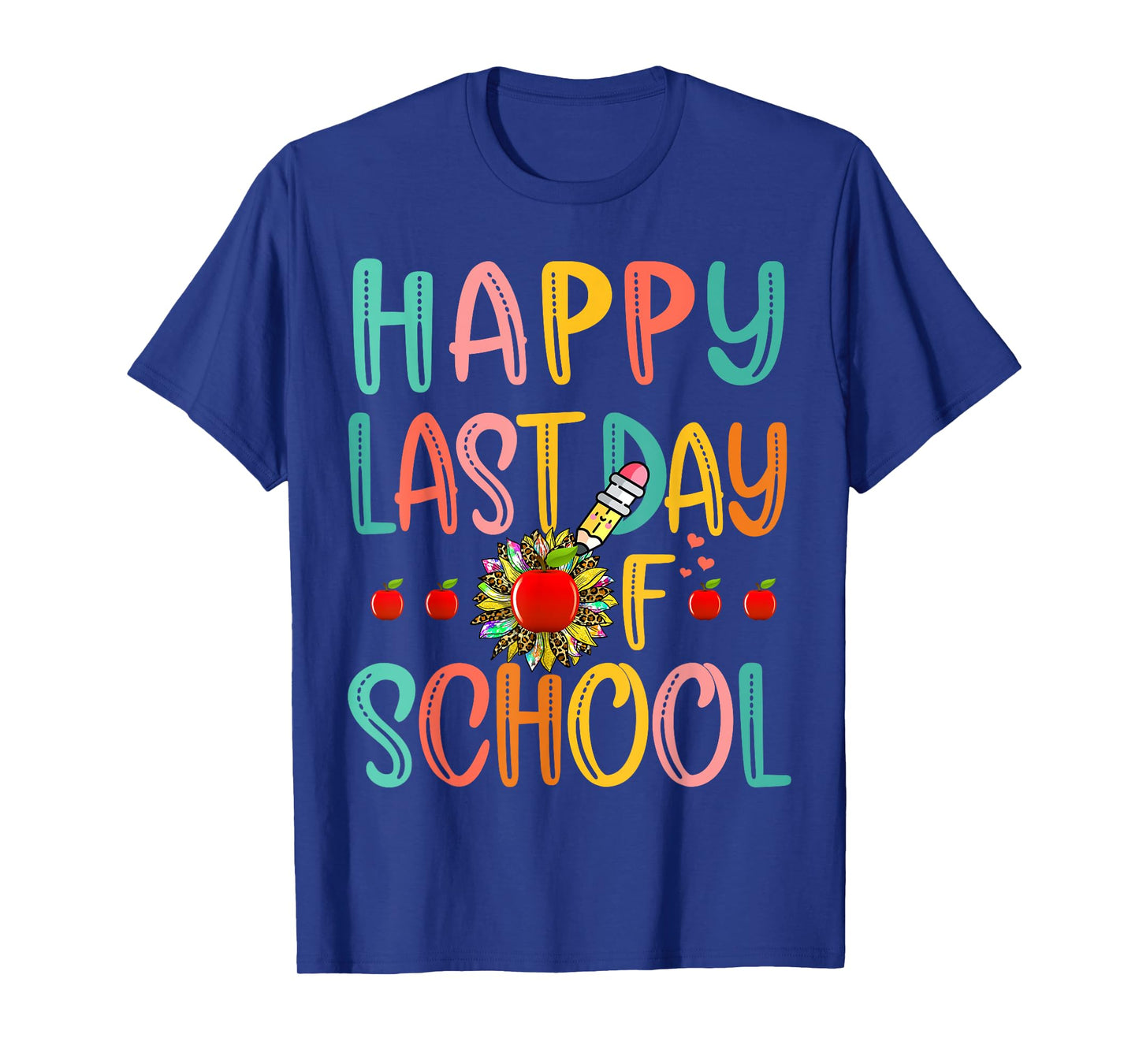 Happy Last Day of School Teachers Tie Dye Sunflower 2023 T-Shirt for Men Women Kids