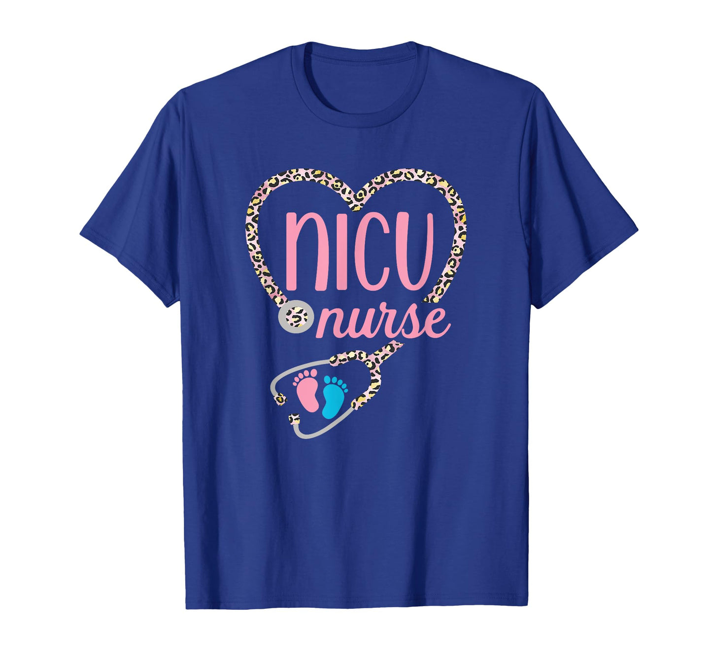 NICU Nurse Nursing Neonatal Leopard Pattern Design T-Shirt