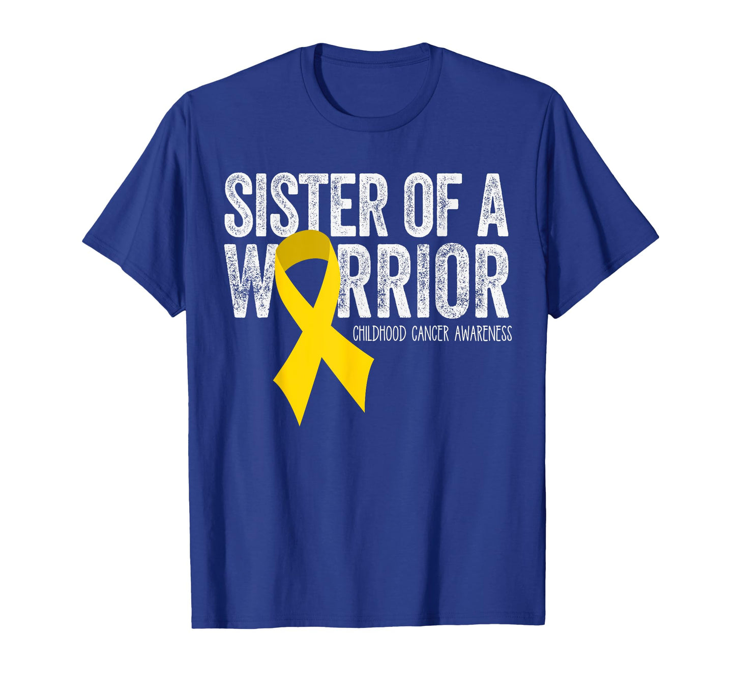Sister of a Warrior Childhood Cancer Awareness Shirt Ribbon T-Shirt