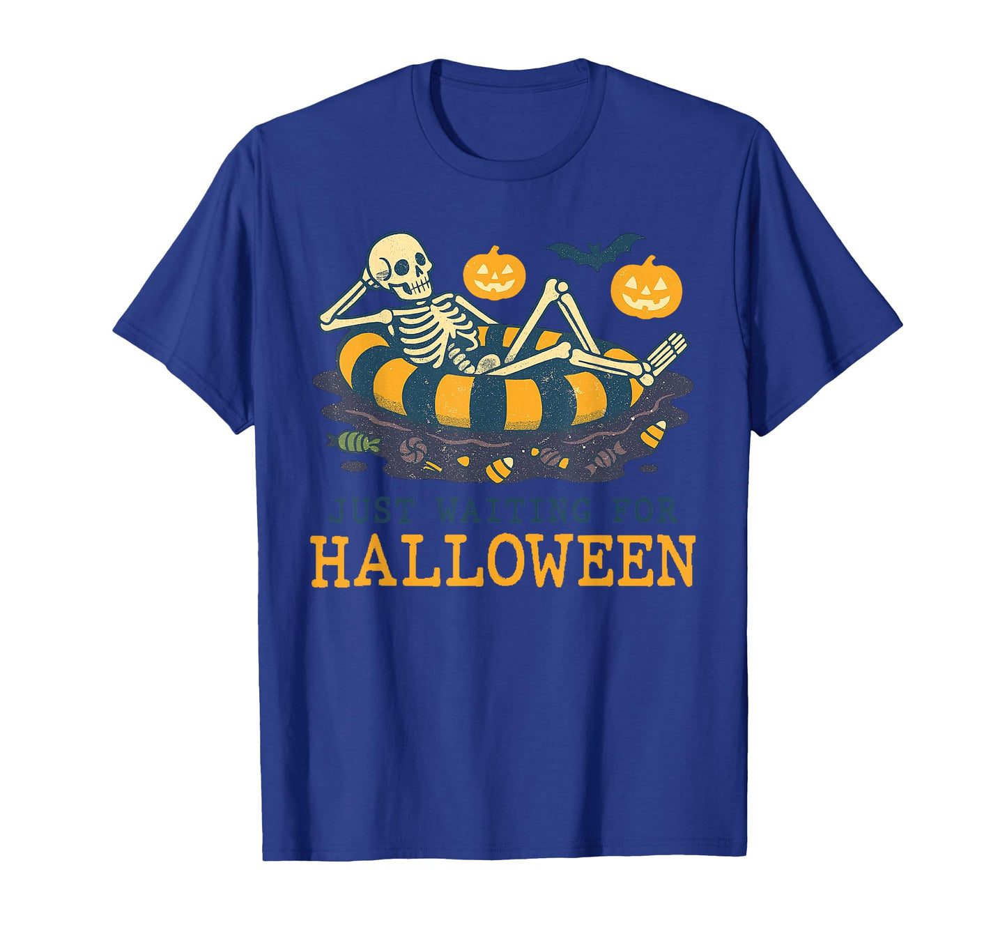 Spooky Summer Skeleton Just Waiting for Halloween T-Shirt