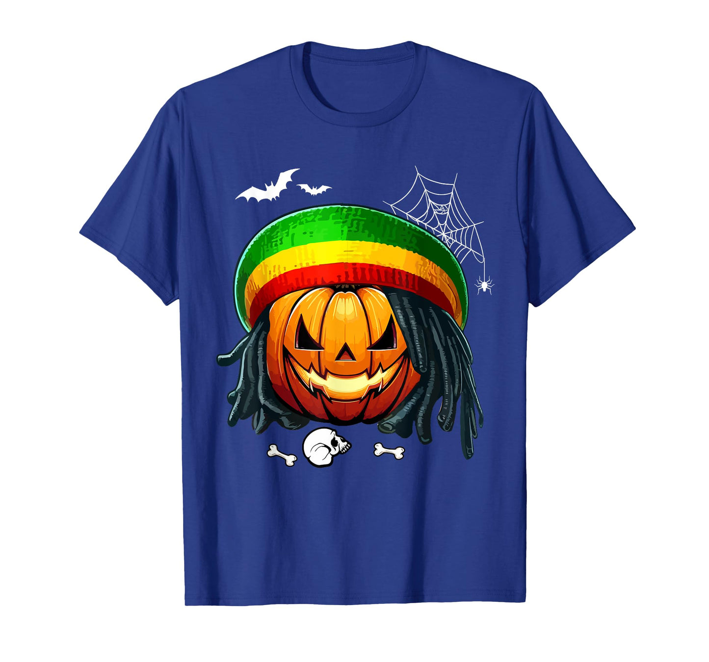 Jamaican Horror Carved Pumpkin Halloween Funny Parties T-Shirt
