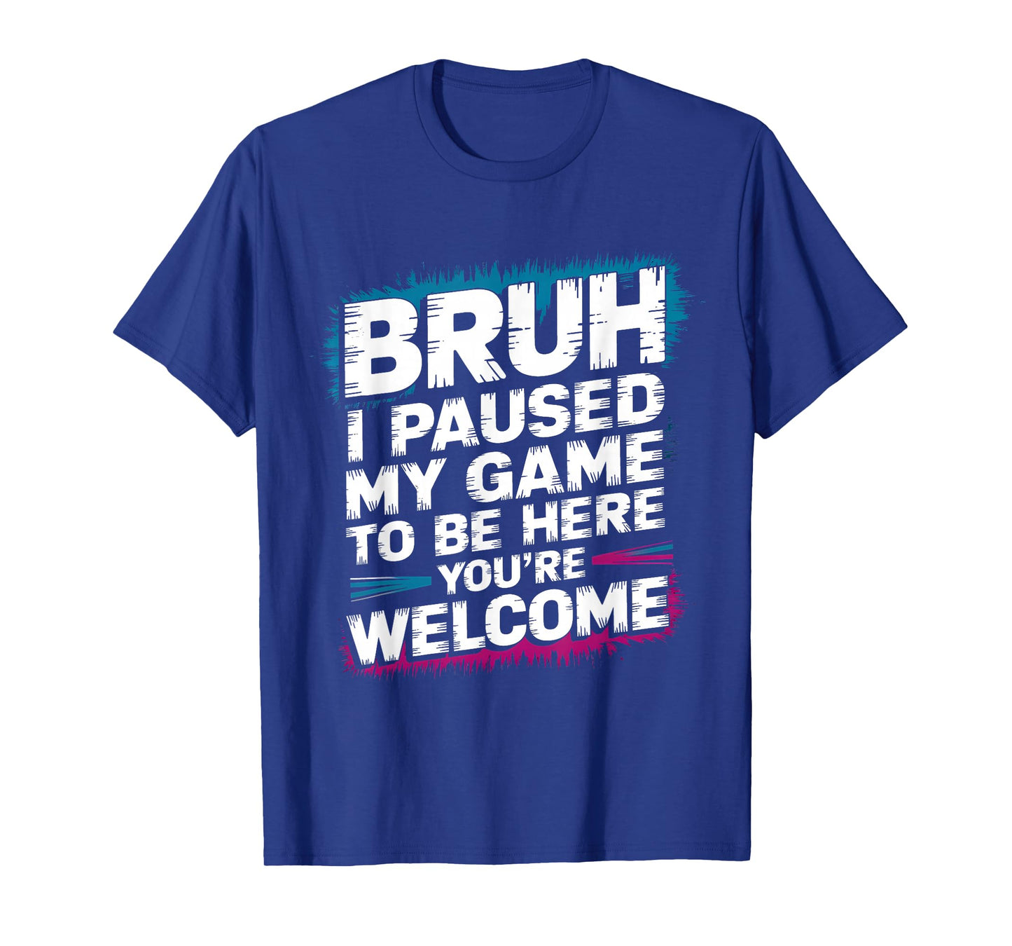 Bruh I Paused My Game Funny Skeleton Halloween Gamer Gaming T-Shirt