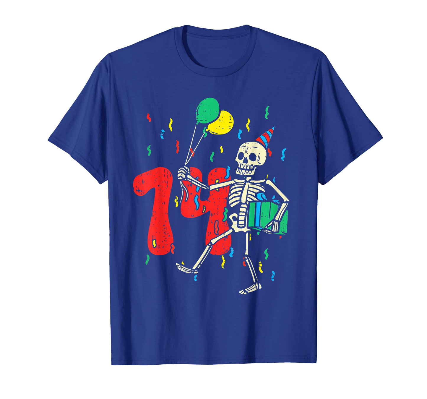 My 14th Birthday Skeleton Halloween 14 Year Old Funny Gift T-Shirt