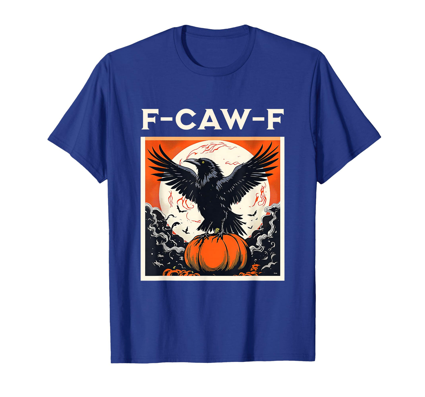 F Caw F Raven Crow Retro Halloween T-Shirt