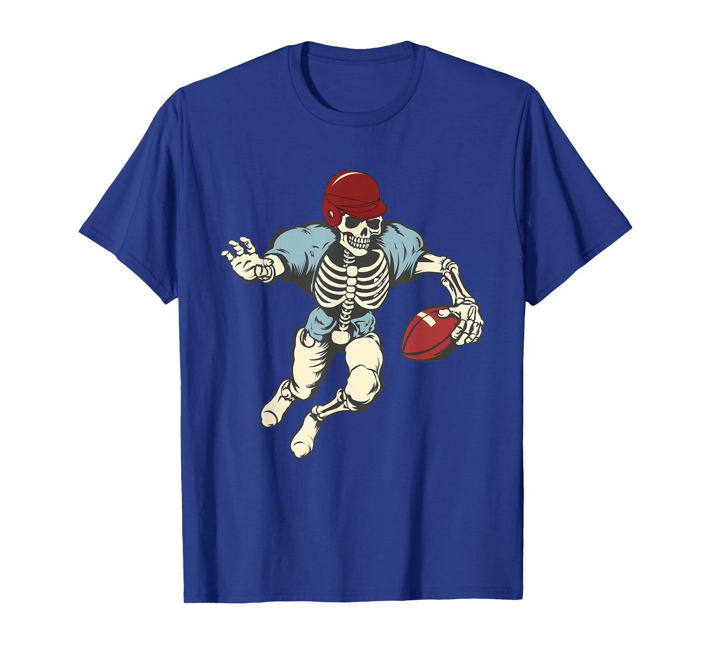 Funny Happy Halloween Skeleton Football Player T-Shirt