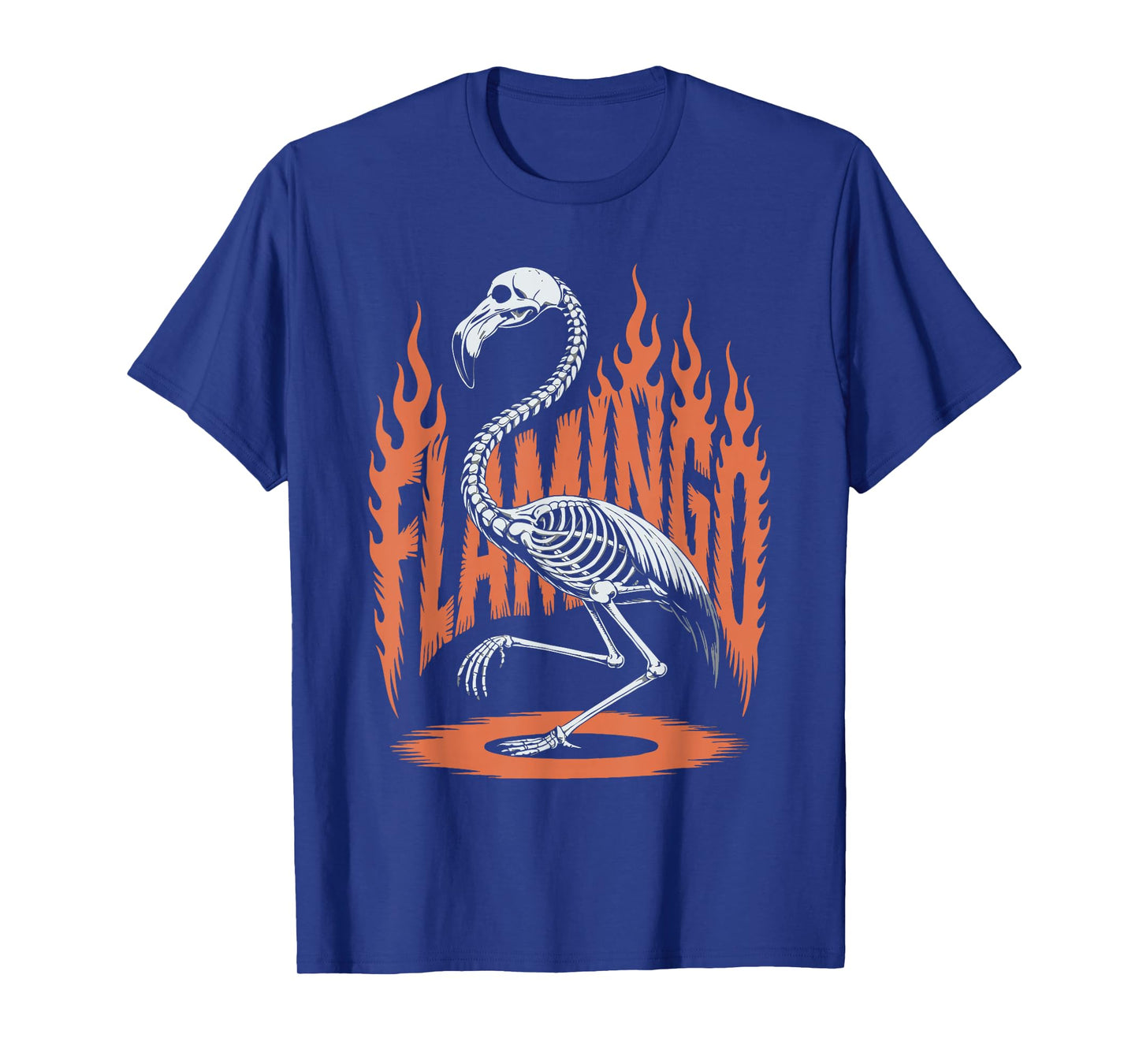 Spooky Flamingo Skeleton Halloween T-Shirt
