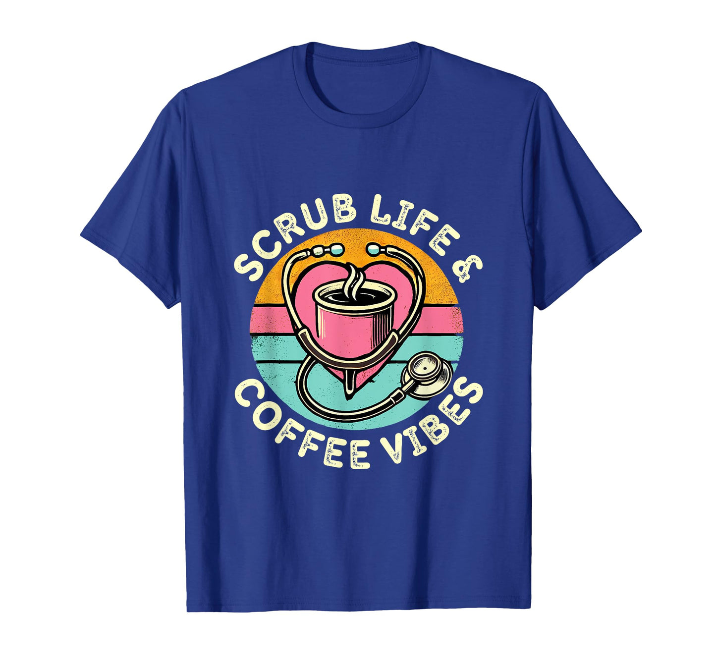 Cute Registered Nurse Life Retro RN Coffee Lover Womens T-Shirt