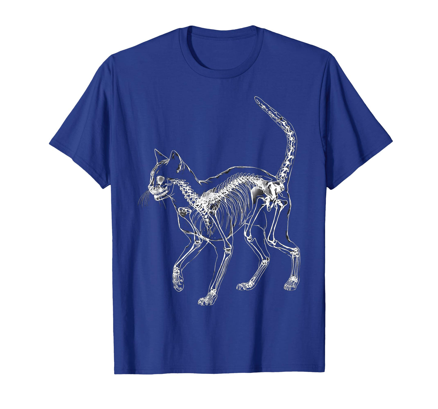 Halloween Cat Skeleton Drawing Animal Illustration Halloween T-Shirt