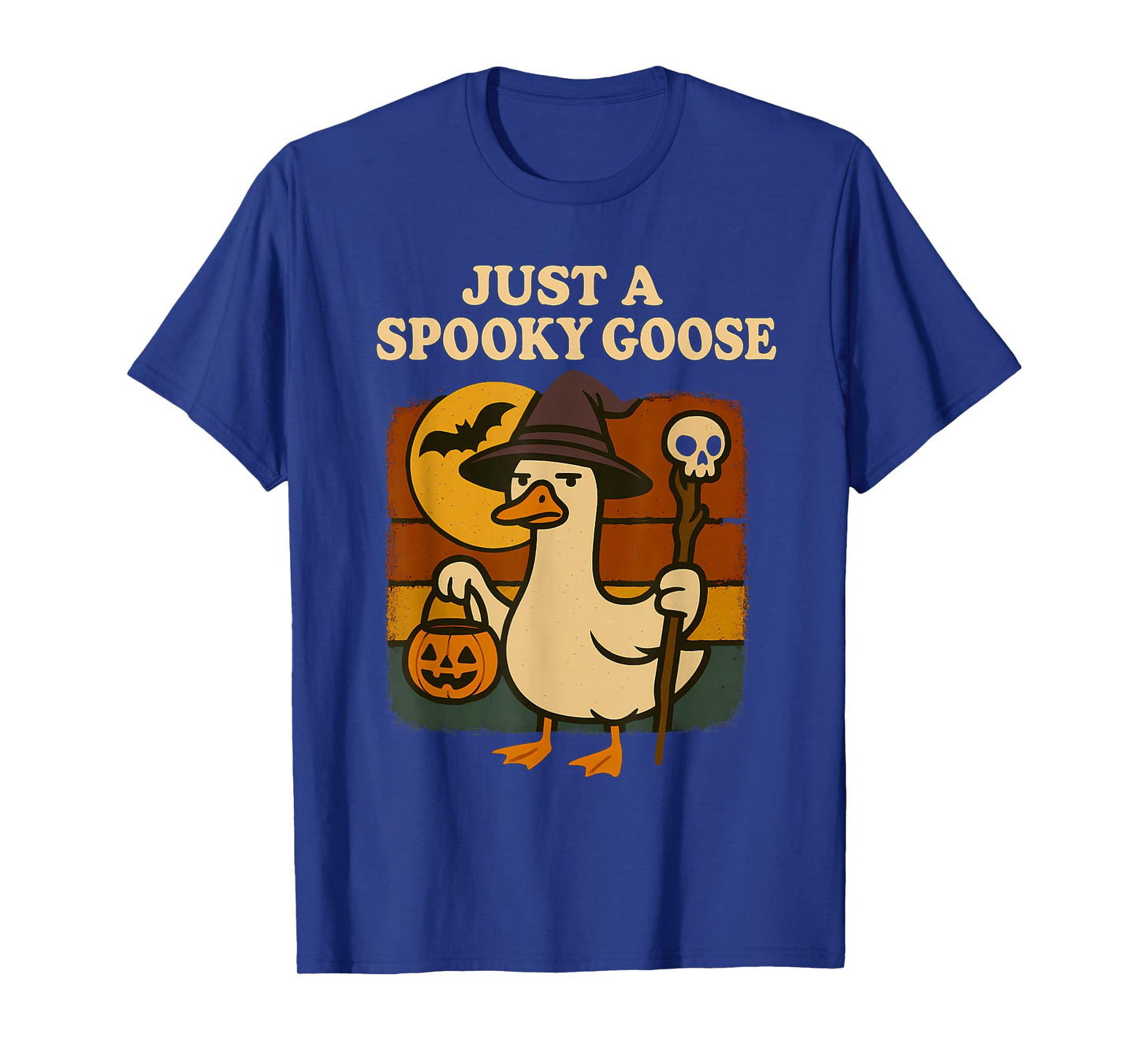 Just A Spooky Goose Halloween Skeleton Costume Silly Goose T-Shirt