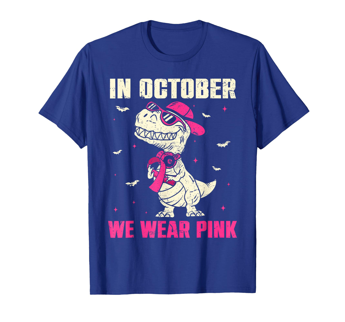 In October We Wear Pink Dinosaur Breast Cancer Awareness T-Shirt