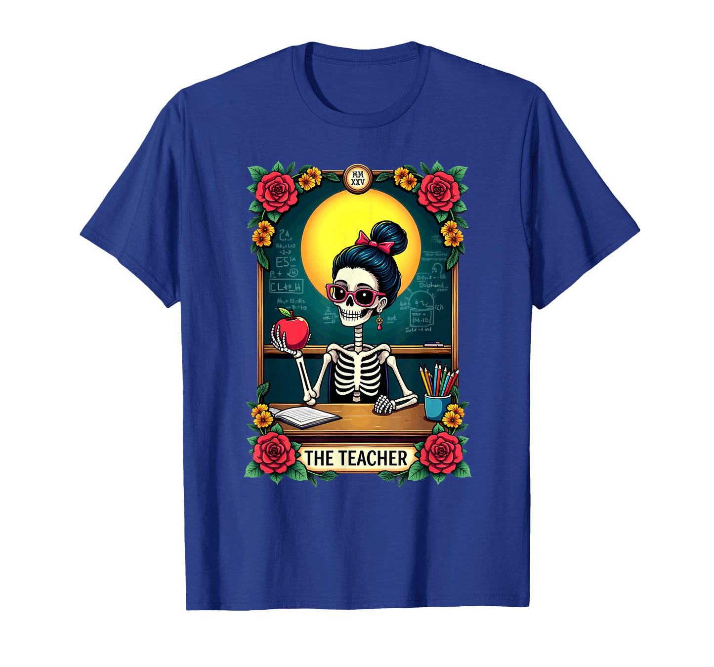 Gothic Tarot Card The Teacher Skeleton T-Shirt