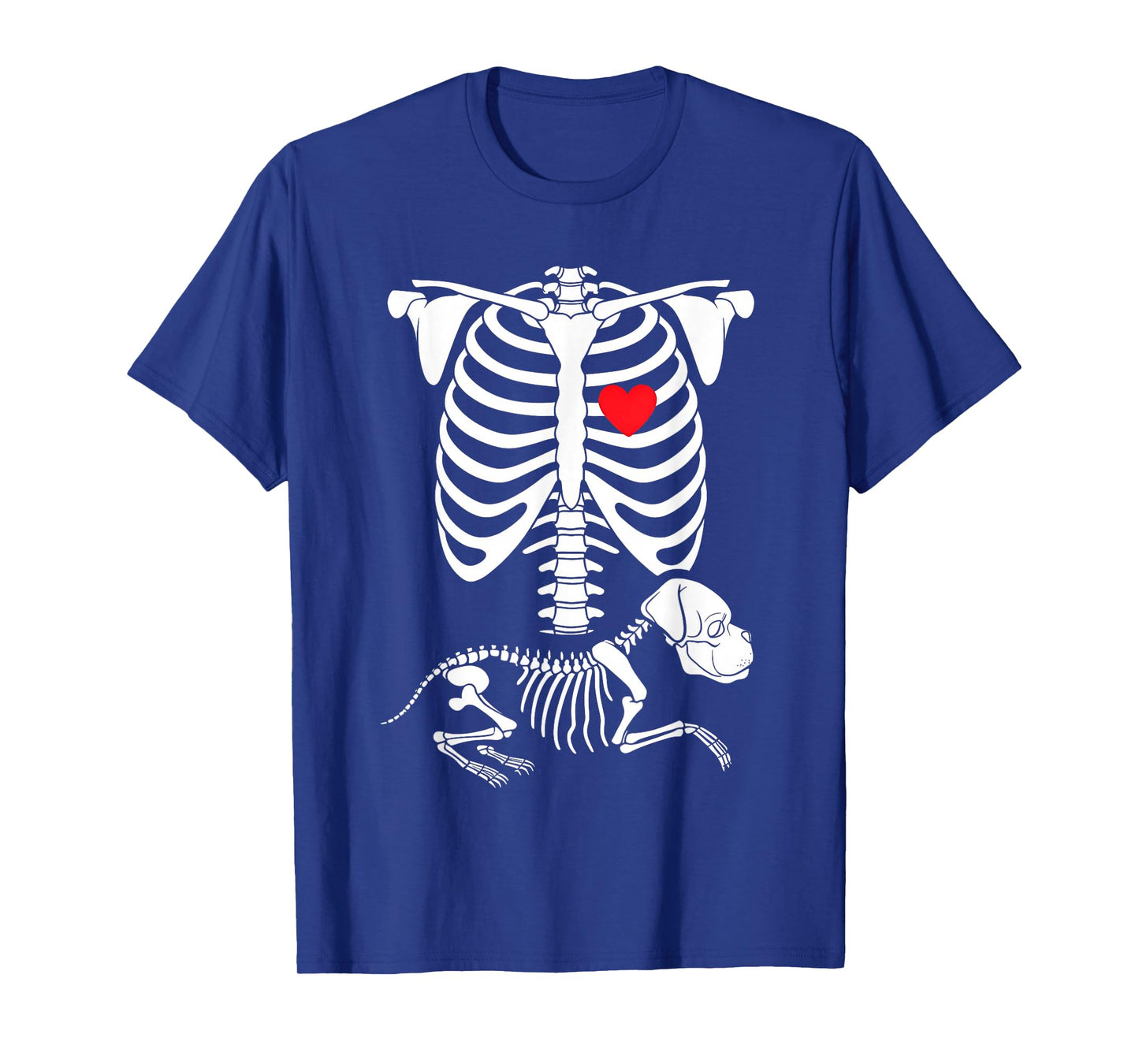Skeleton Pregnancy Announcement Boxer Dog Lovers Halloween T-Shirt
