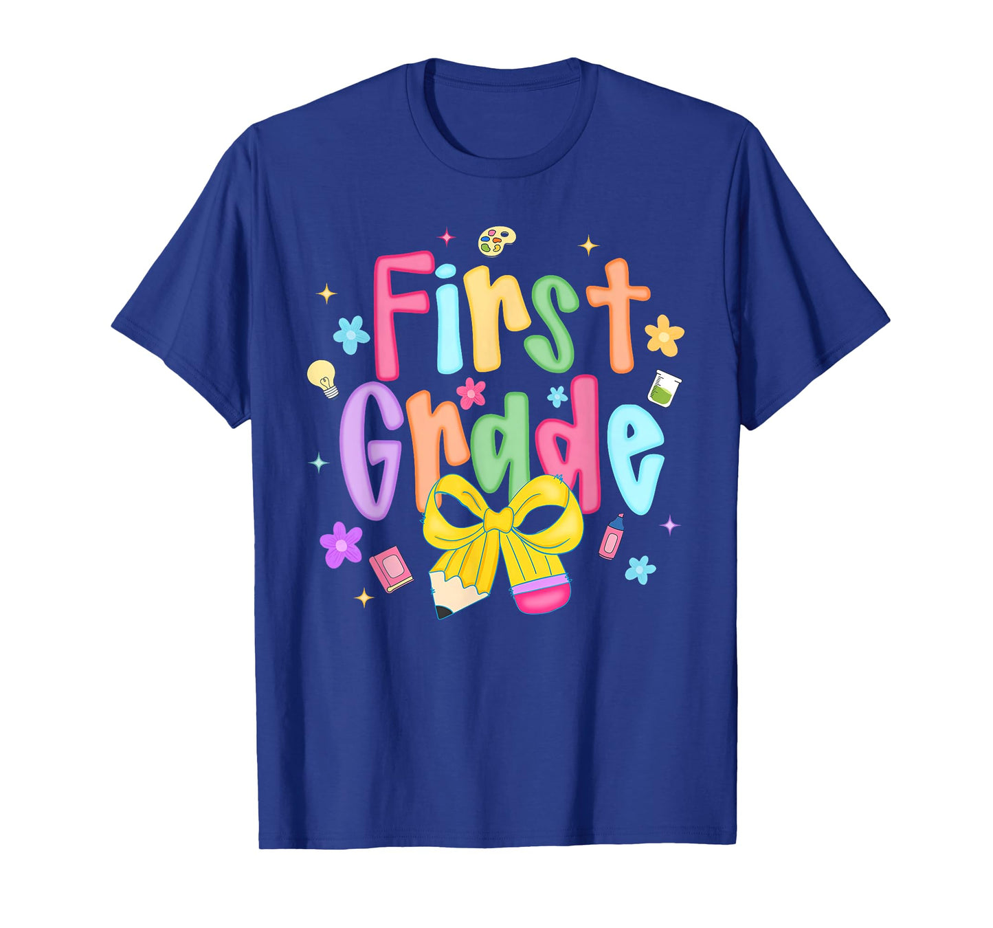 First Grade Back To School First Day Of School Coquette Bow T-Shirt