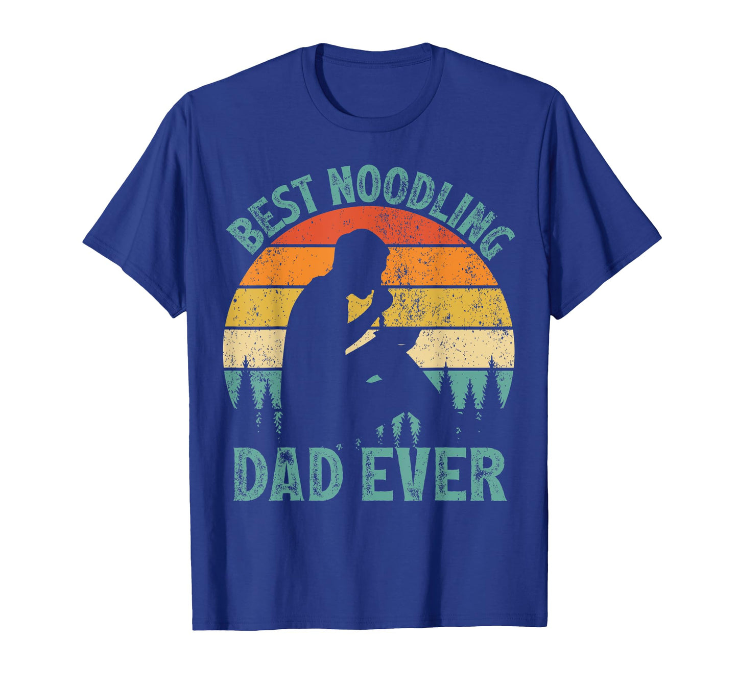 Mens Funny Vintage Best Noodling Dad Ever Father's Day T-Shirt