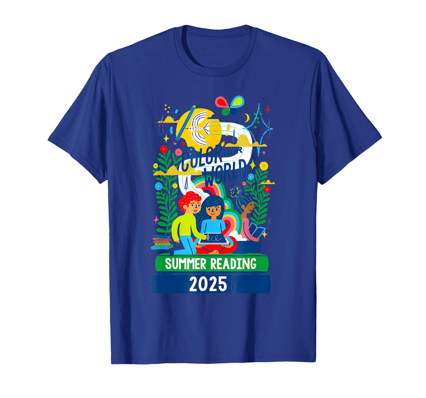 Color Our World Summer Reading Program 2025 Book Lover T-Shirt