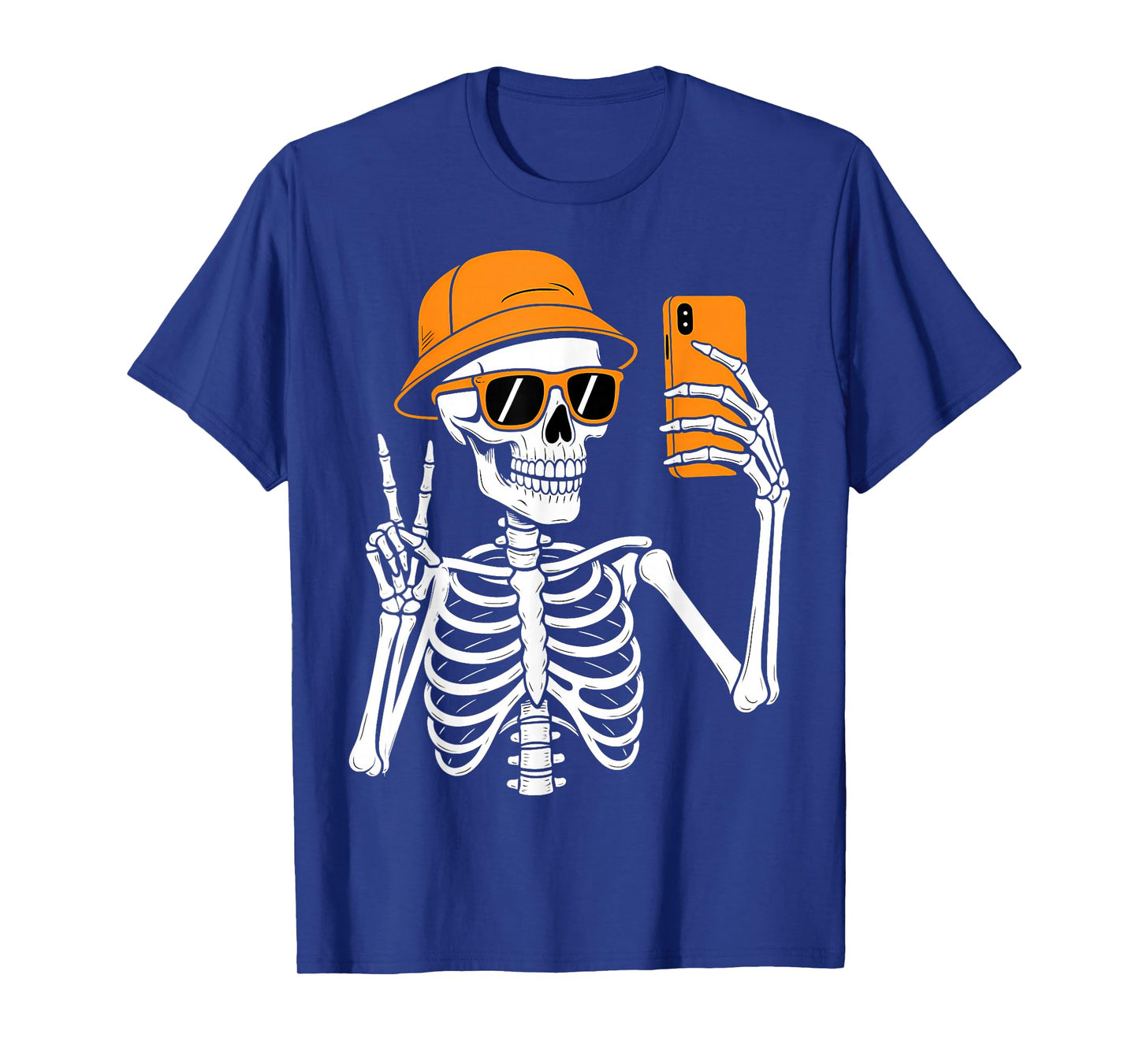 Funny Halloween Skeleton Selfie Costume T-Shirt