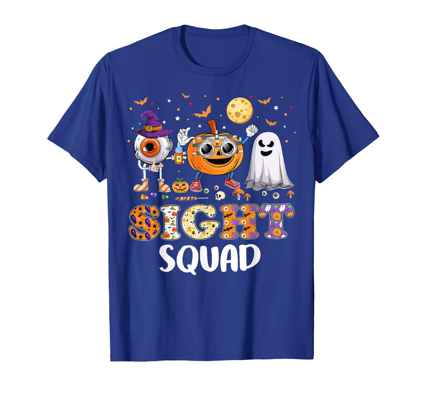 Optometrist Sight Squad Pumpkin Ghost Halloween Costume T-Shirt
