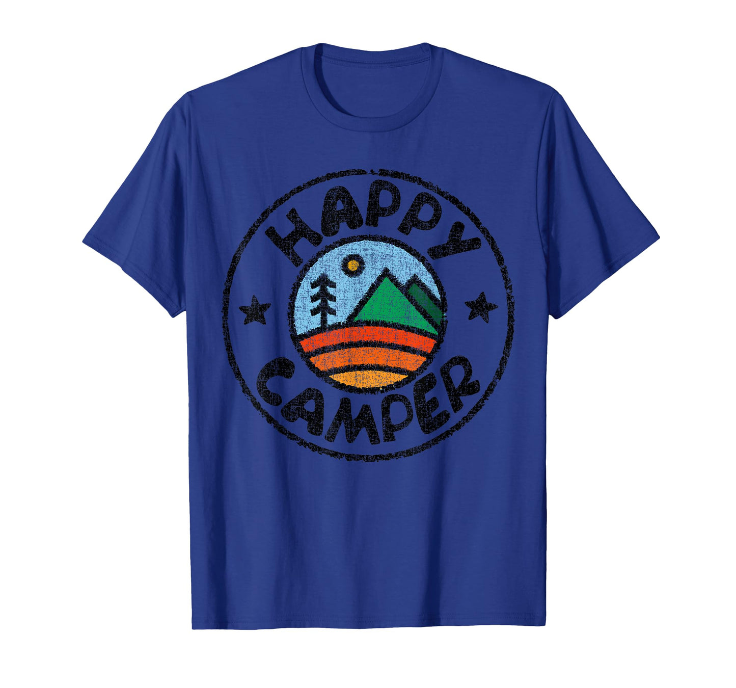 Funny Camper TShirt Happy Camping Lover Camp Vacation Shirt T-Shirt