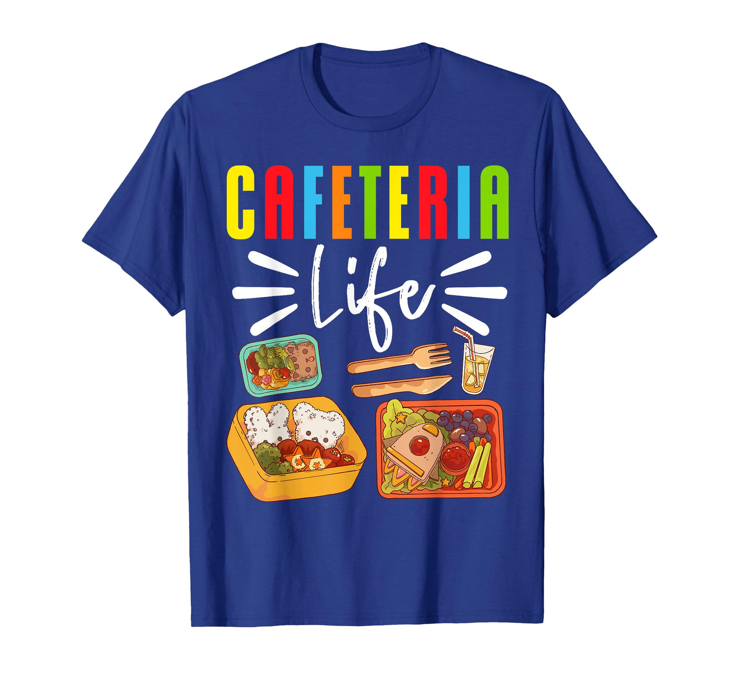 School Cafeteria Worker Lunch Lady Food Trays Cafeteria Life T-Shirt