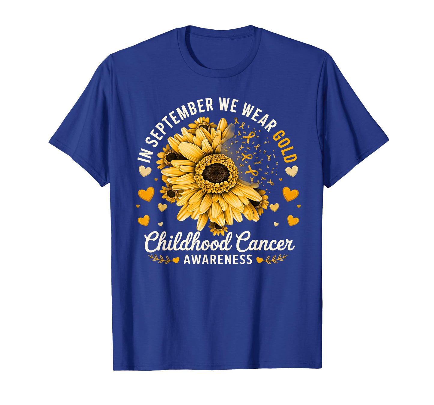 Sunflower Childhood Cancer Awareness Shirts for Women Kids T-Shirt