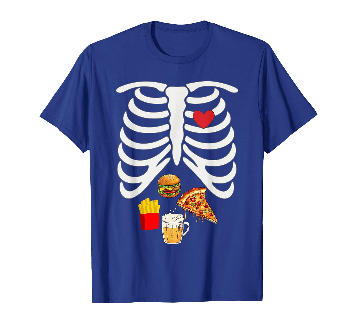 Skeleton Rib Cage Dad Halloween Funny Costume T-Shirt