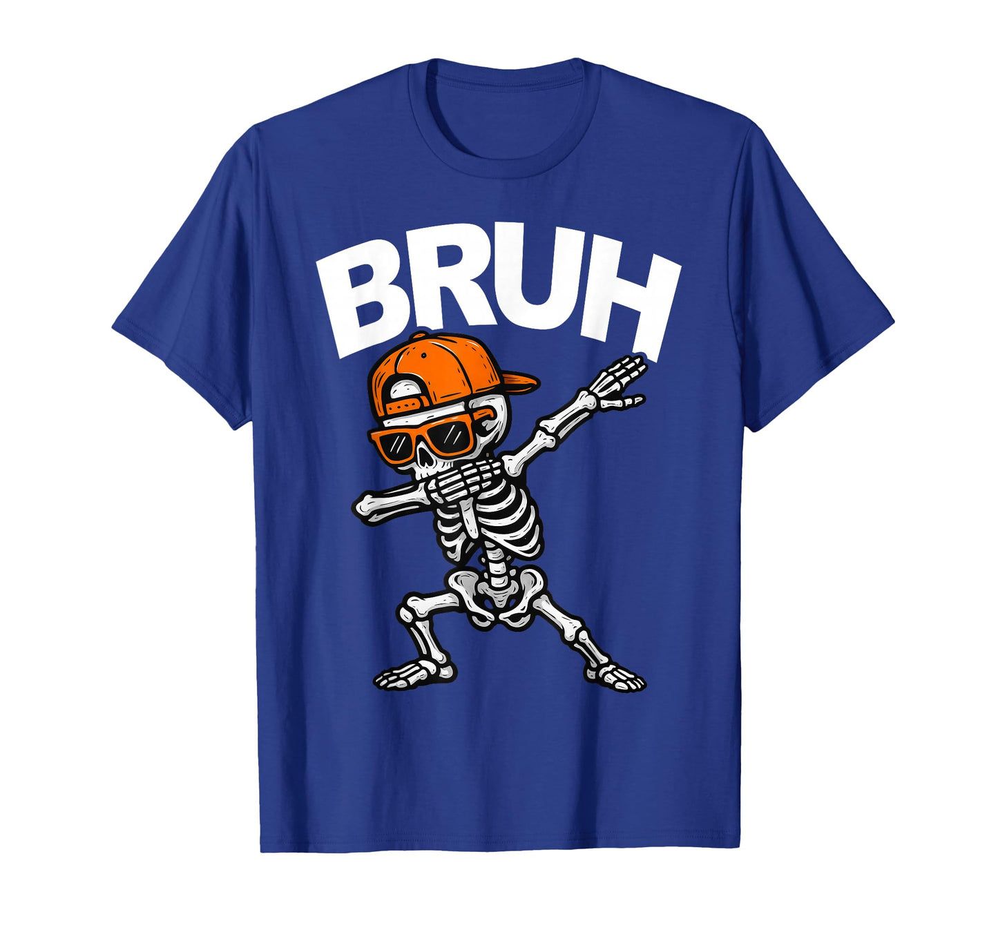 Dabbing Skeleton Bruh Halloween Dab Trick Or Treat Boys Kids T-Shirt