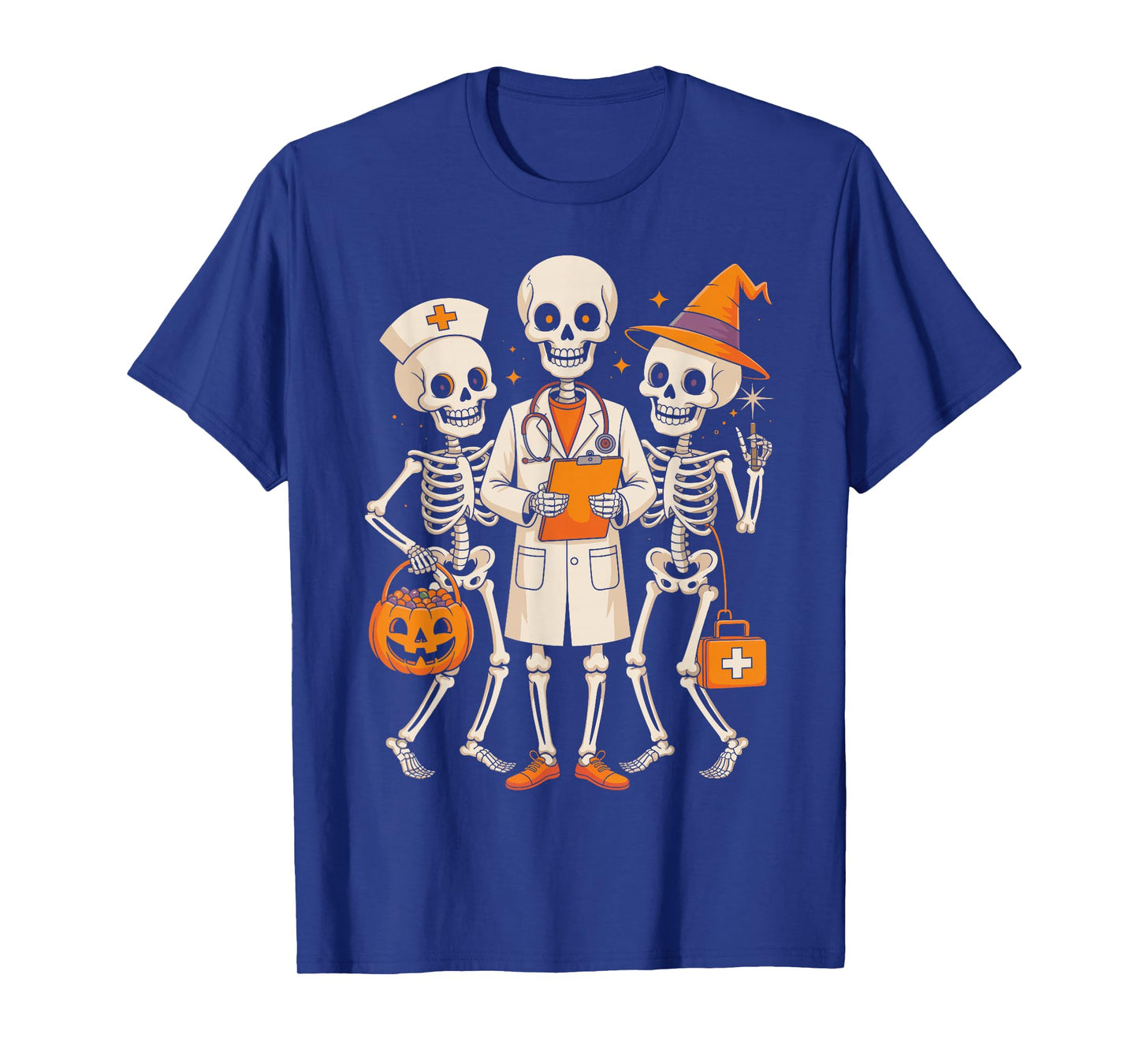 Spooky Skeleton Crew in Halloween Costumes Fun T-Shirt