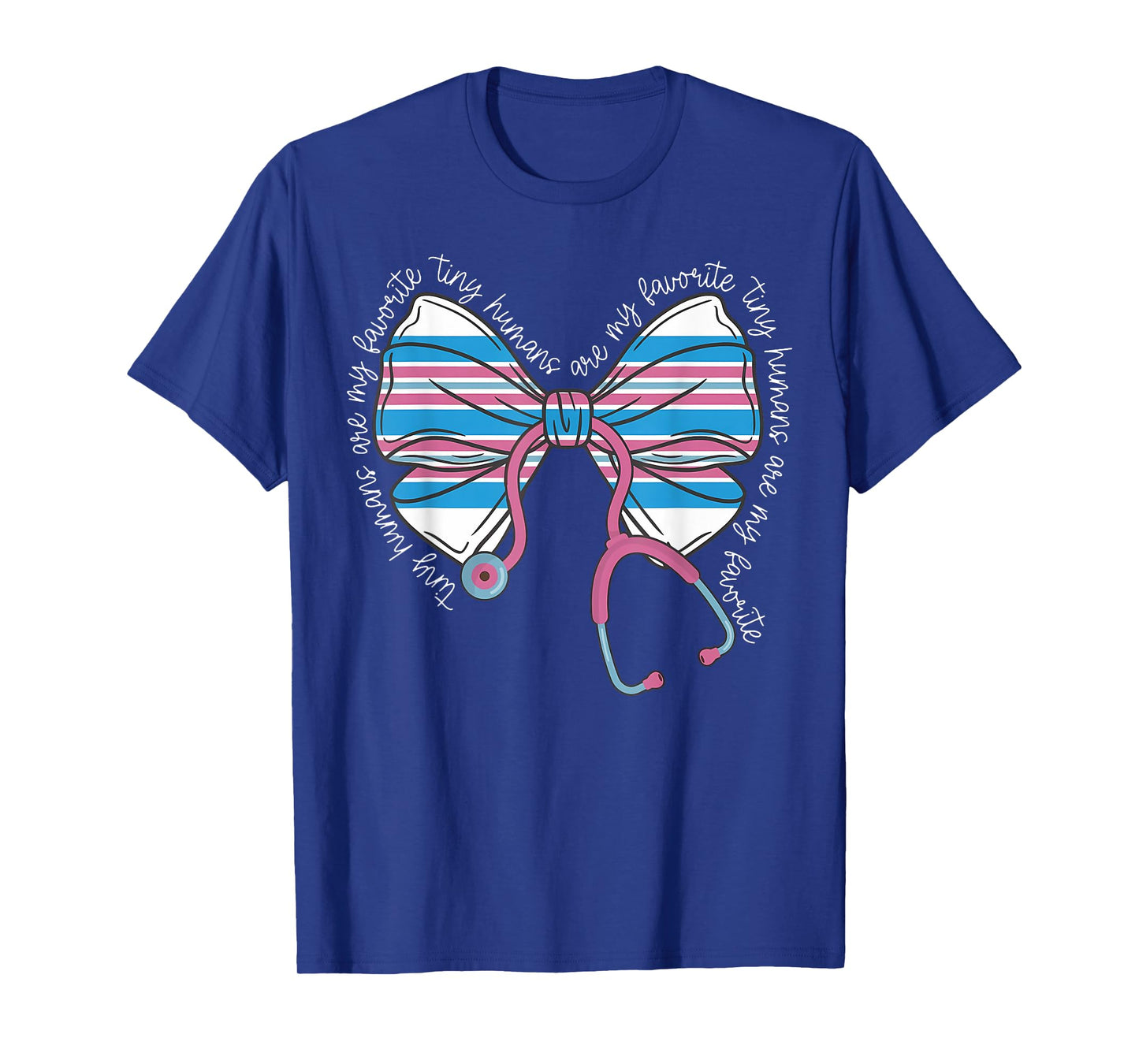 Pink Stethoscope Coquette Bow Baby Blanket NICU Nurse T-Shirt