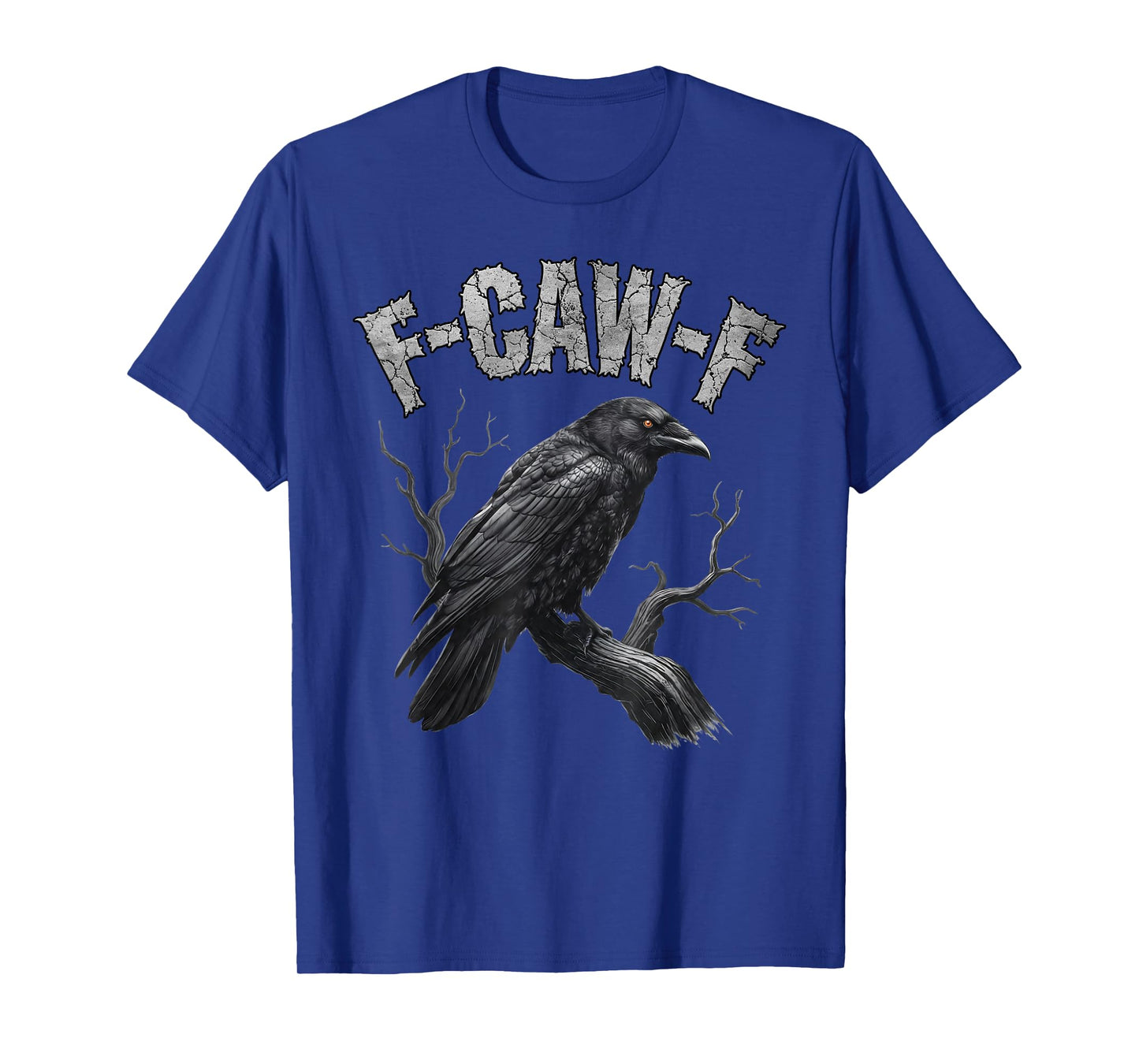 Black Crow, F-Caw-F Funny Black Bird Moon Gothic Adult Humor T-Shirt