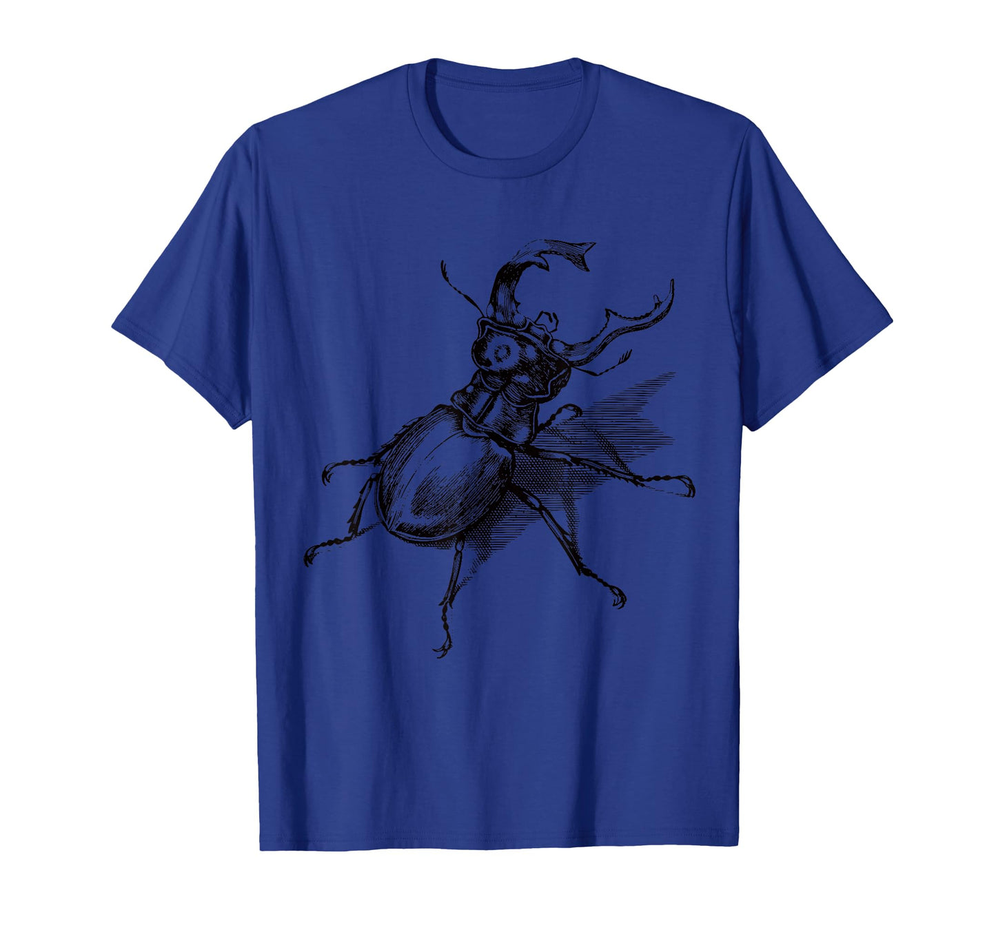 Vintage retro stag beetle scientific illustration entomology T-Shirt