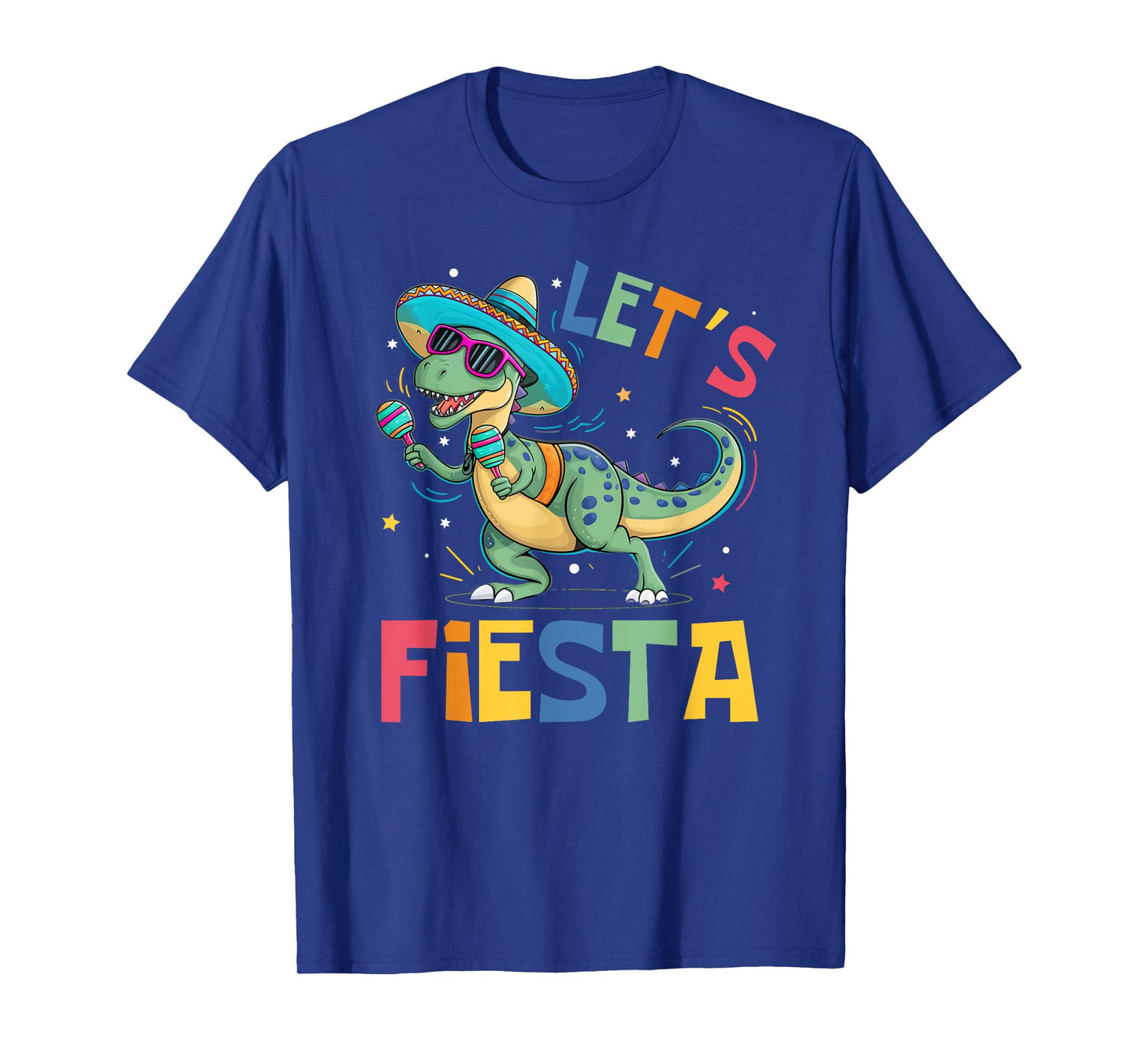 Let's Fiesta Trex Funny Cinco De Mayo Dinosaur Boy Girl Kids T-Shirt
