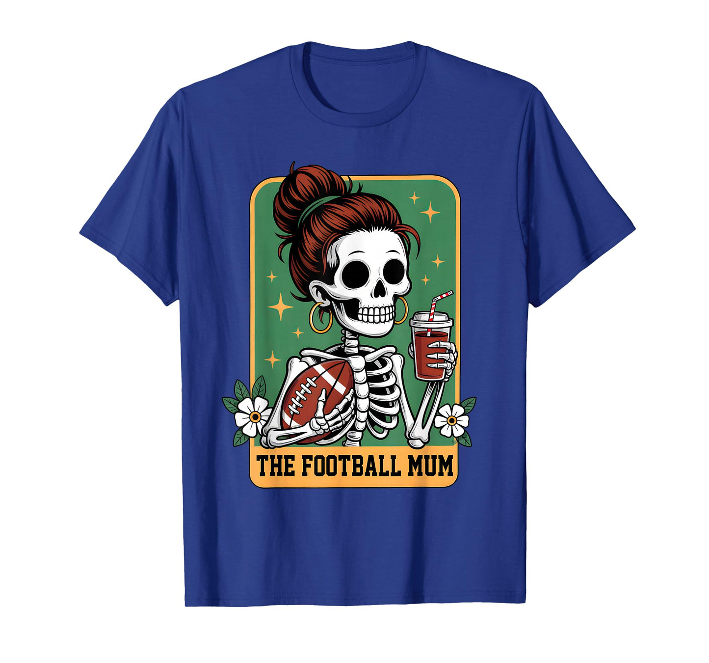 The Football Mom Tarot Card Skeleton Game Day Proud Moms T-Shirt
