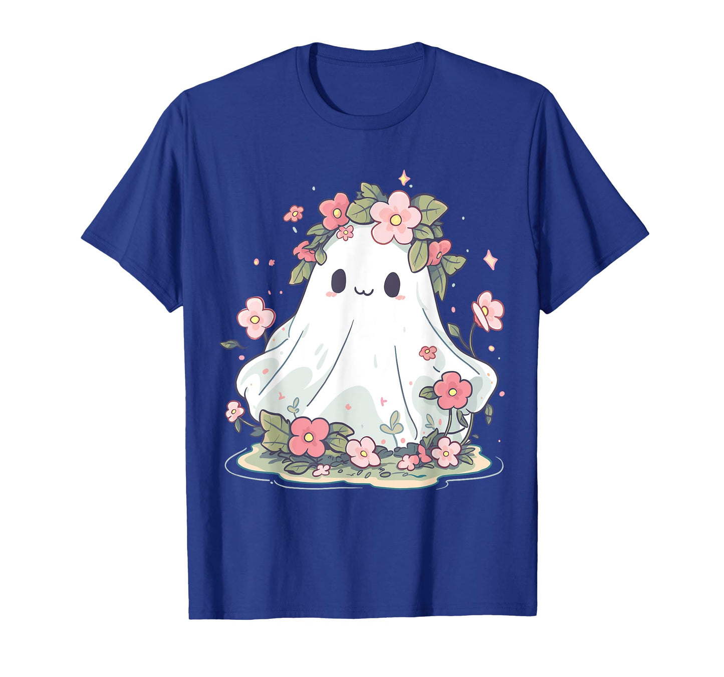 Women Halloween Shirt Floral Ghost Halloween Costume T-Shirt