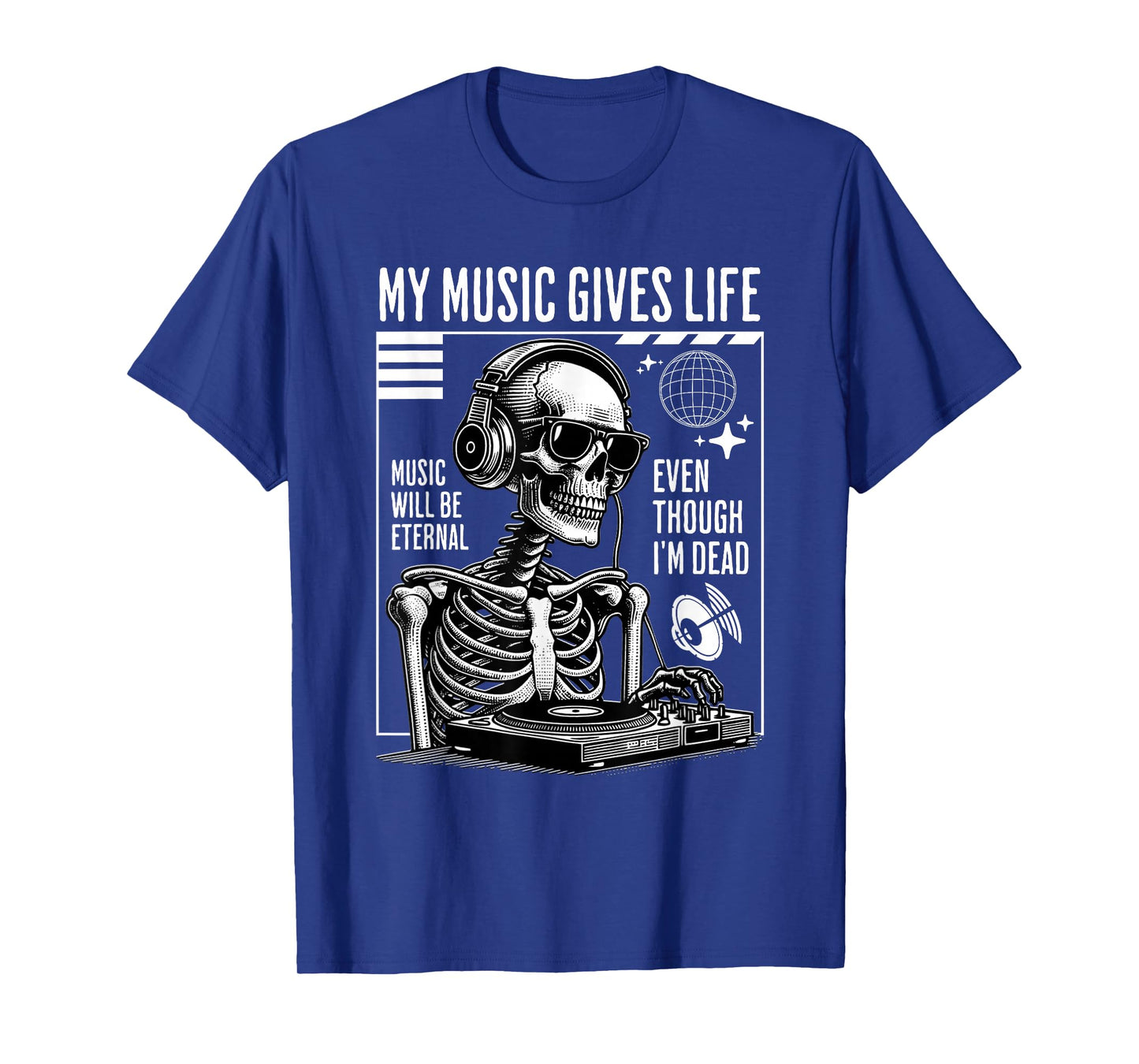 Skeleton Music, Retro Classic Vibe, for Music Lovers T-Shirt