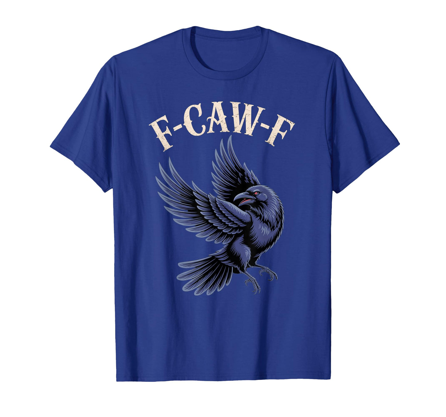Black Crow, F-Caw-F Funny Black Bird Gothic Adult Humor T-Shirt