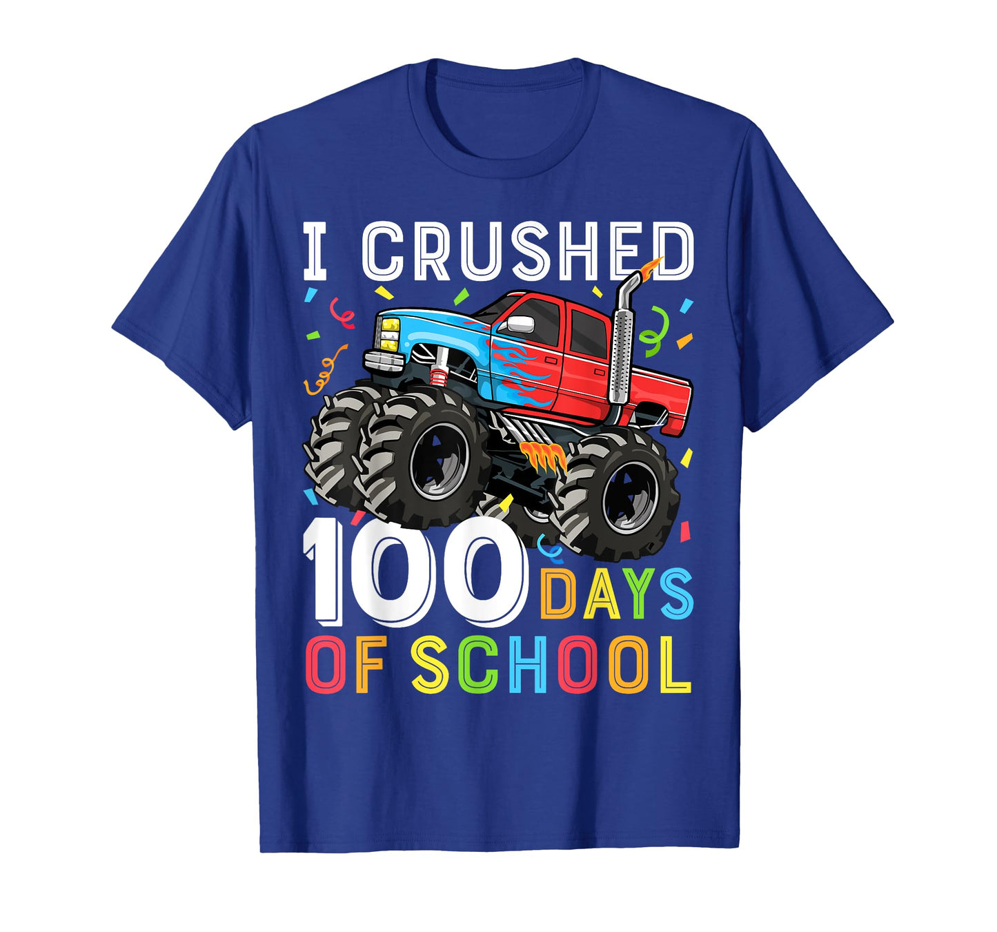 100 Days of School Monster Truck 100th Day of School Boys T-Shirt