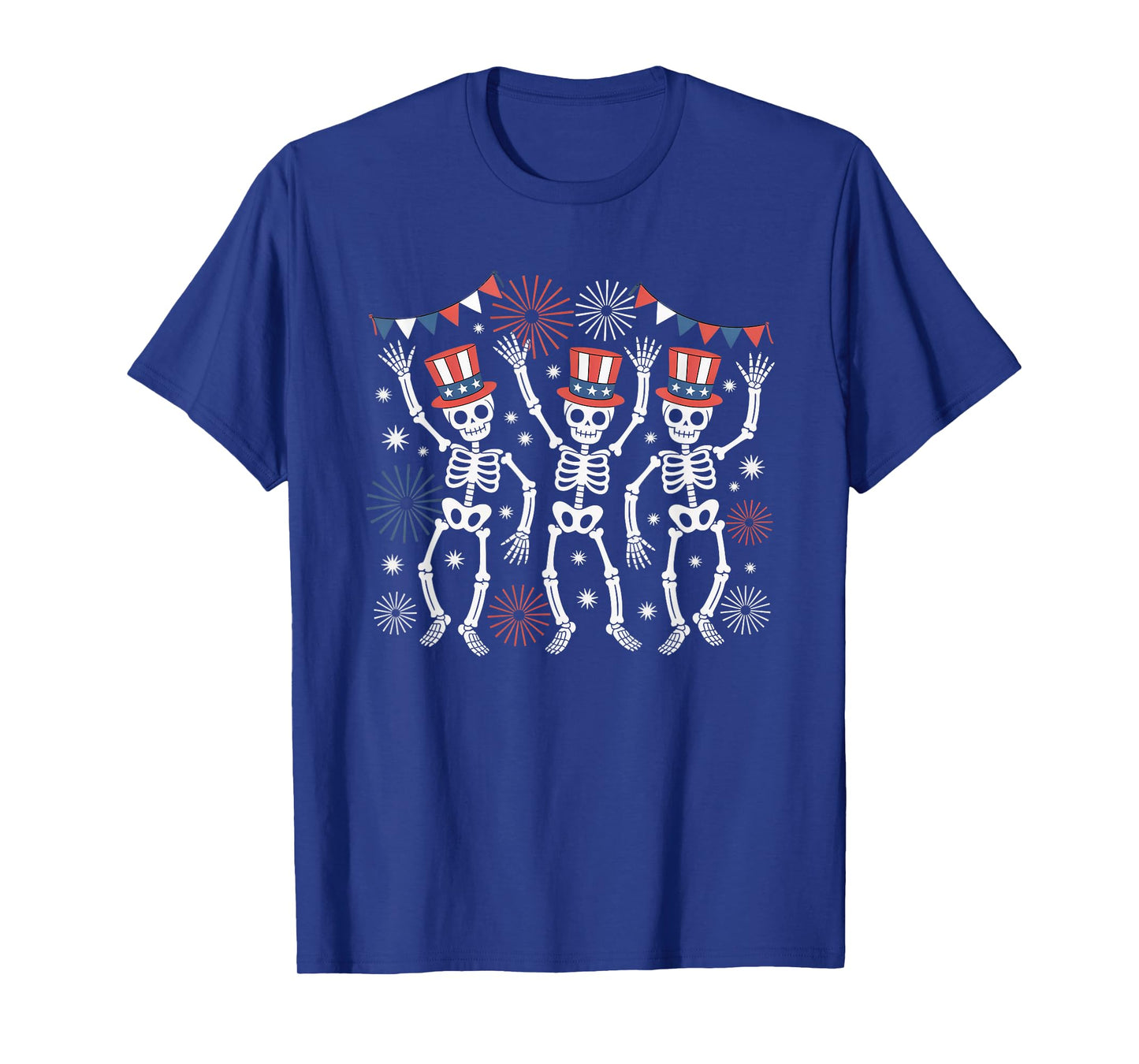 Patriotic Dancing Skeletons Independence Day 4th of July T-Shirt