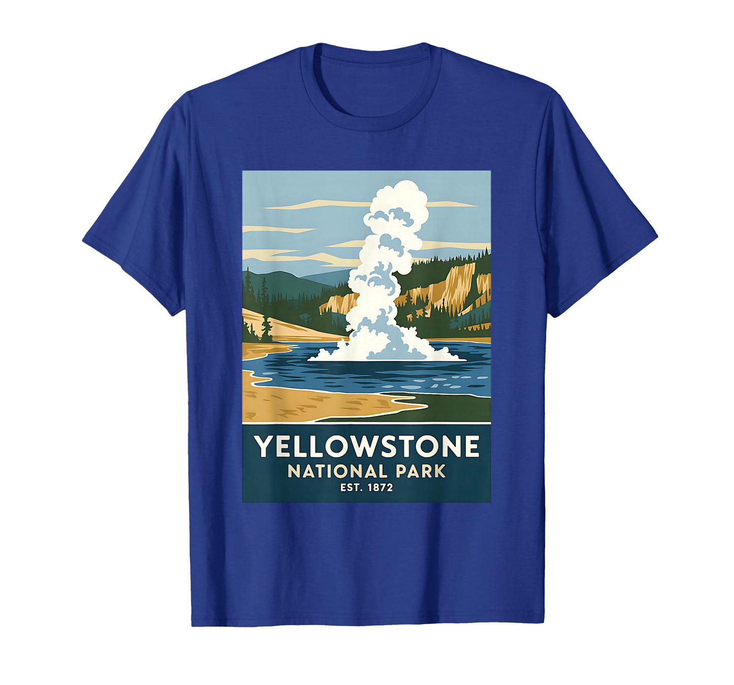 Yellowstone National Park Vintage Camping Hiking Men Women T-Shirt
