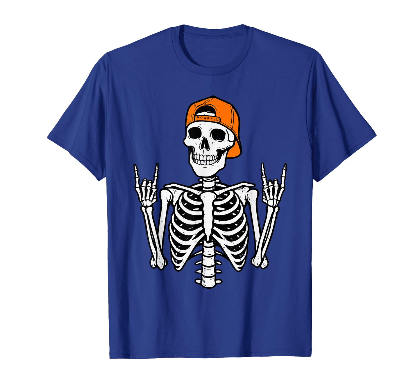 Rocker Skeleton Halloween Rock Costume Cap Skater Men Boy T-Shirt
