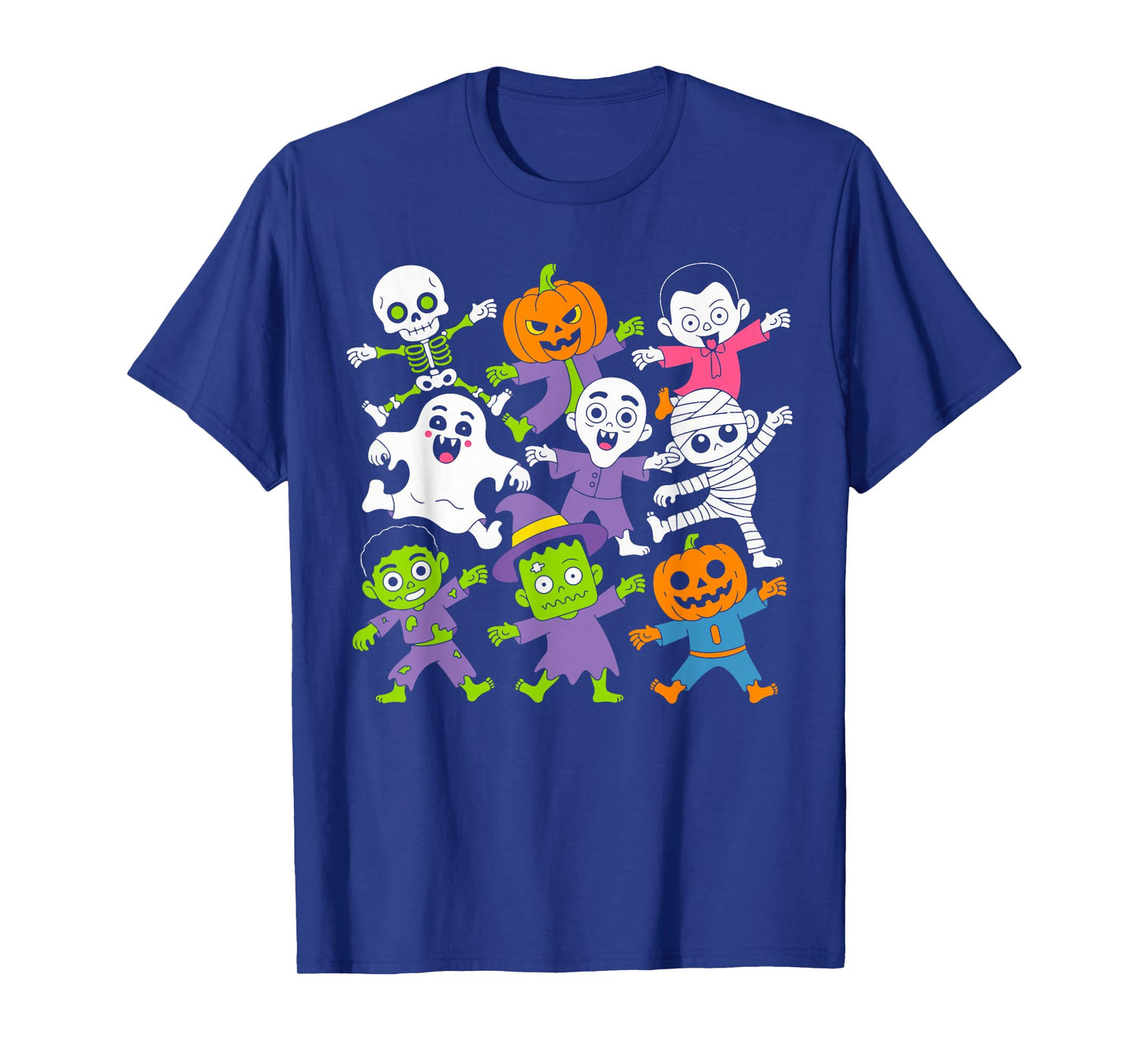 Skeleton Ghost Pumpkin Dance Halloween Costume Boys Girls T-Shirt