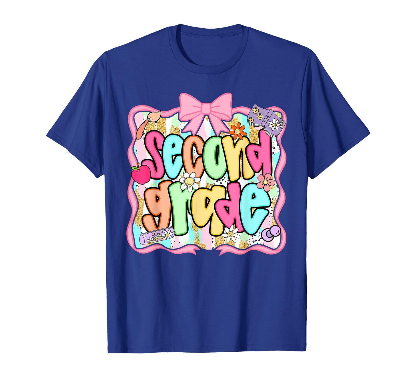 Back To School 2nd Grade Second Grade Preppy Teacher Girl T-Shirt