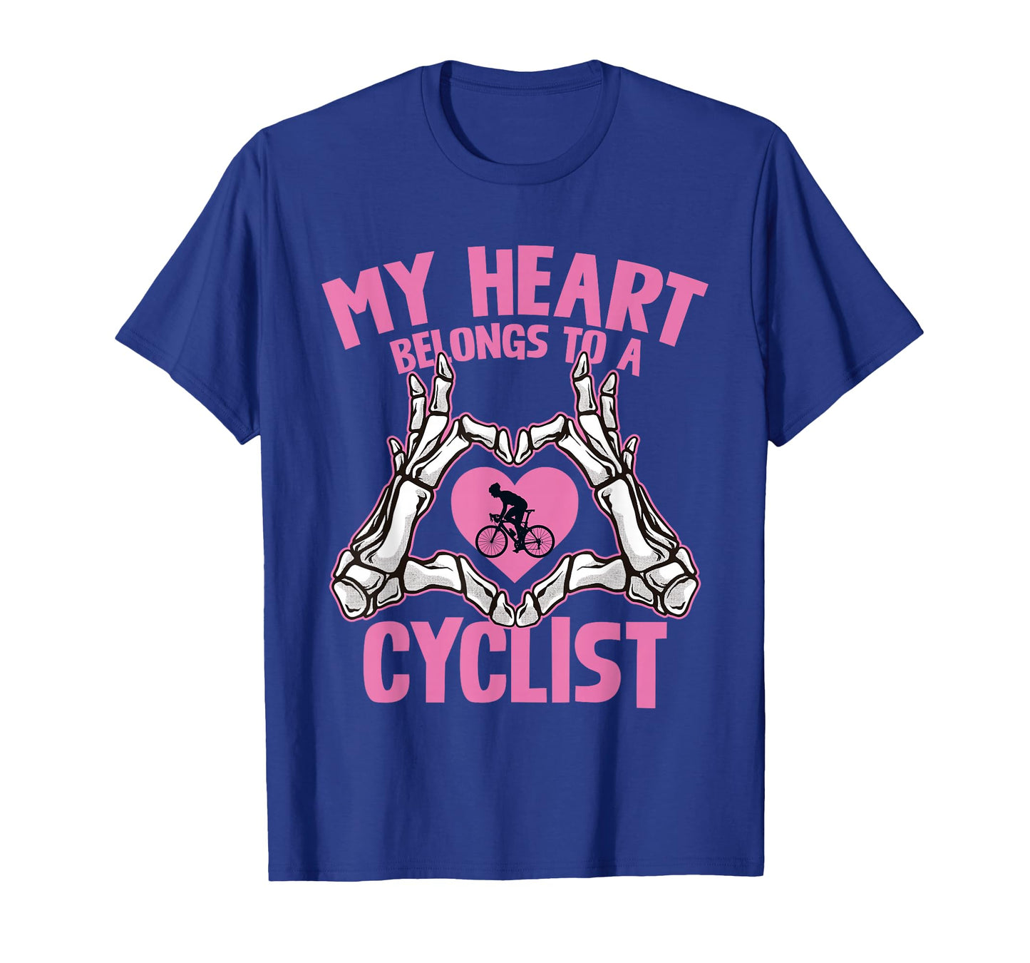 My Heart Belongs to A Cyclist Skeleton Heart Road T-Shirt