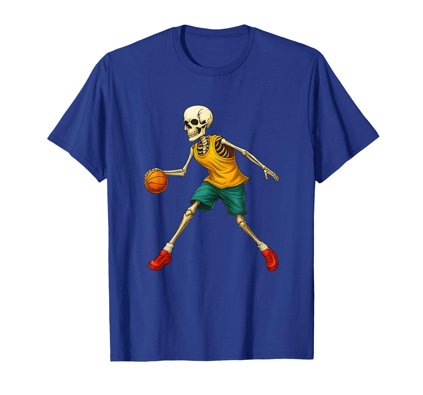Basketball Skeleton Spooky Sports Halloween Design T-Shirt