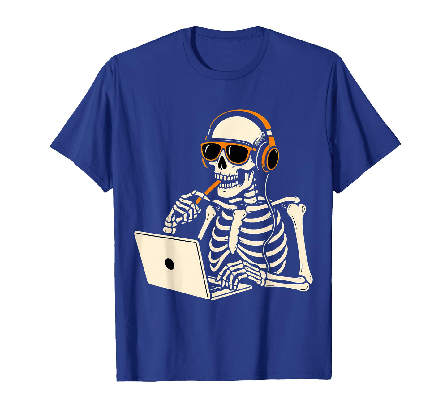 Halloween Music Skeleton Chilling Costume T-Shirt