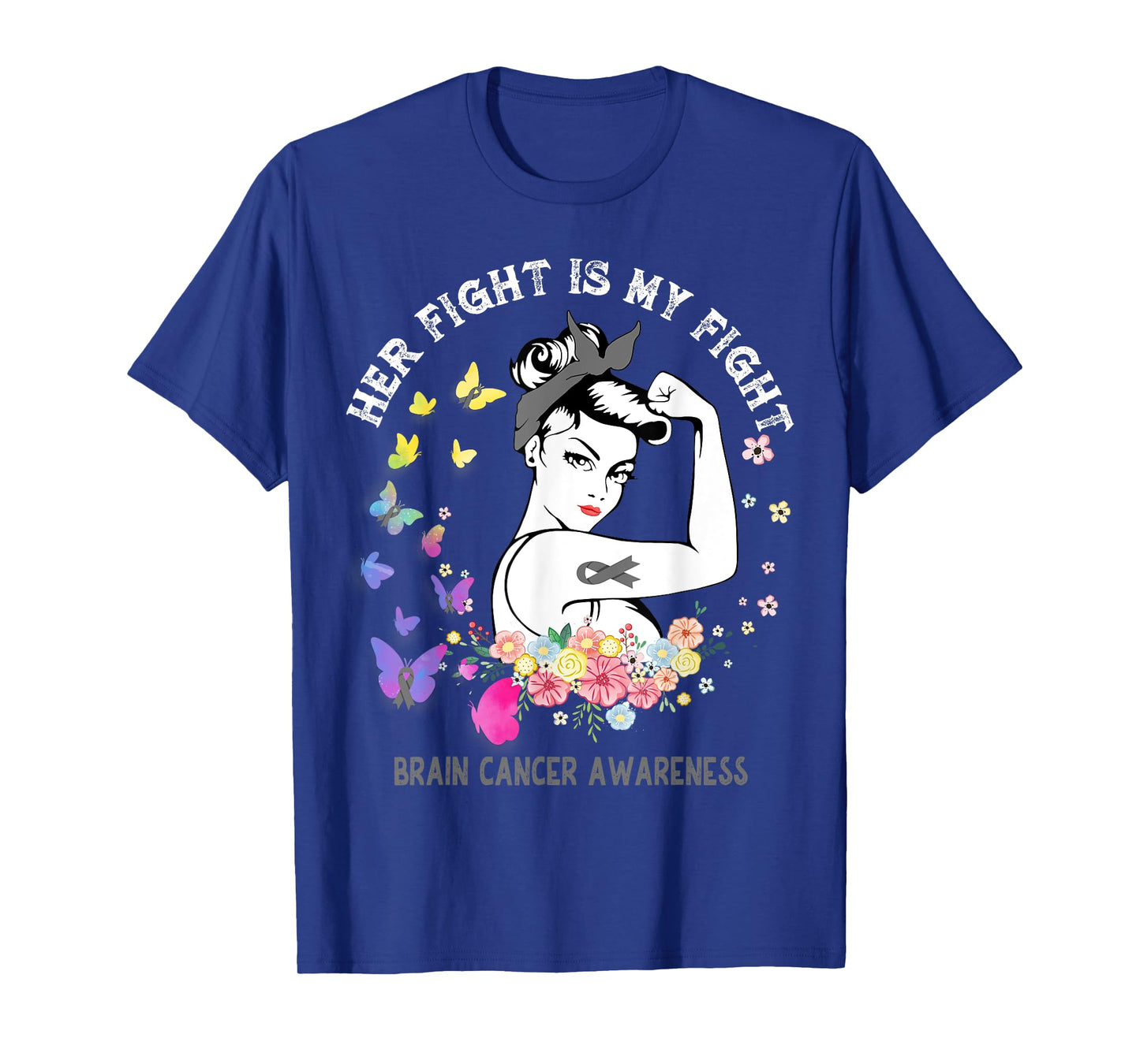 Her Fight Is My Fight Brain Cancer Awareness Shirt