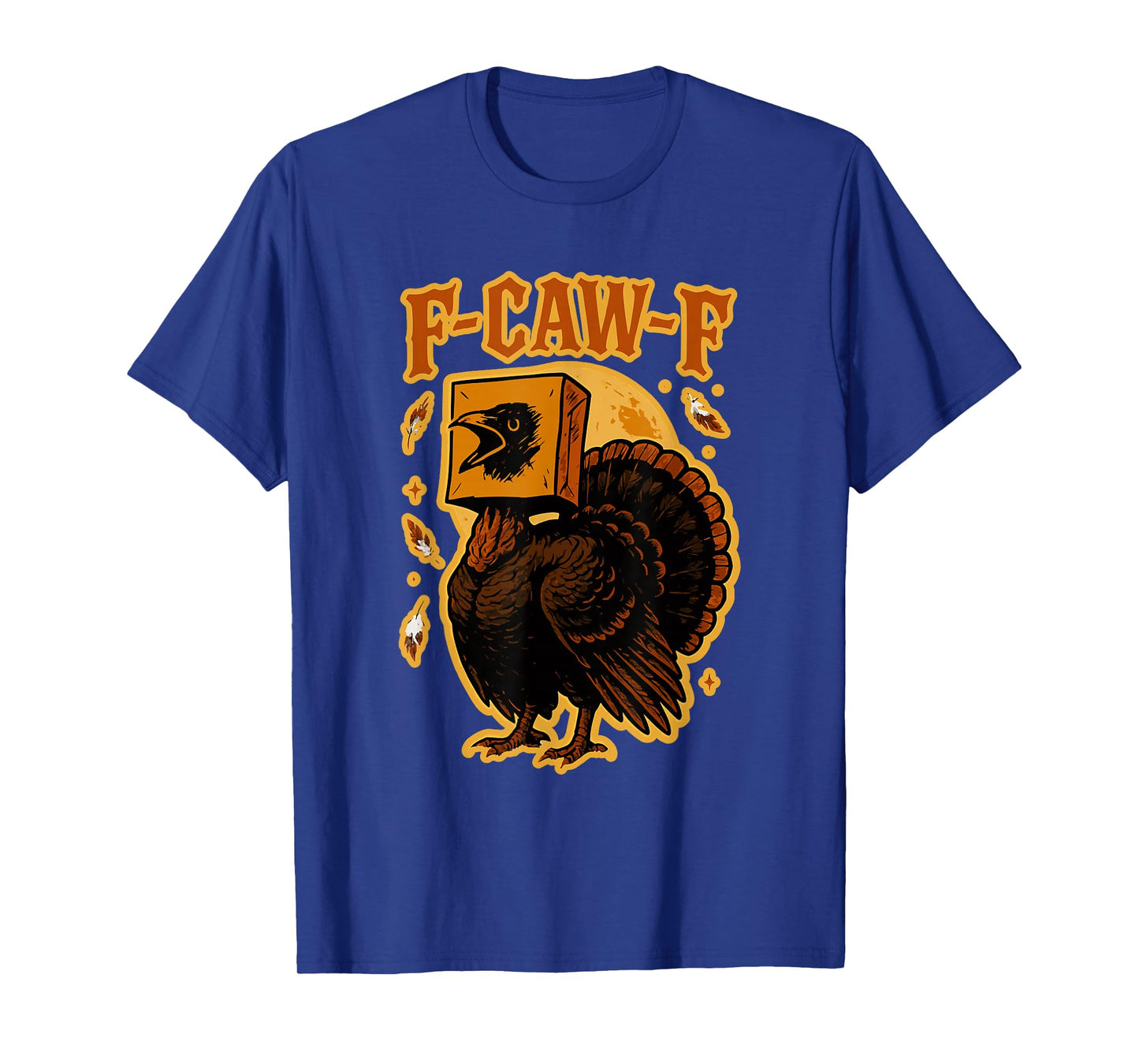 F-CAW-F Creepy Turkey Halloween Costume Graphic Tee for Fun T-Shirt