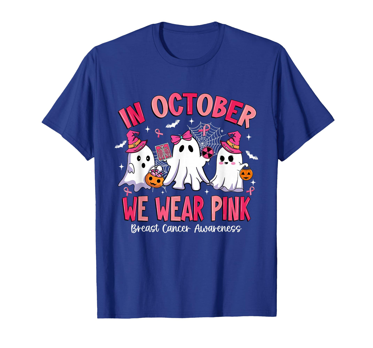 in October We Wear Pink Radiology Breast Cancer T-Shirt